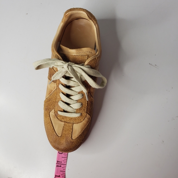 Handmade Leather Burnished Unisex Leather Walking Athleisure Casual Sneaker - Picture 7 of 12